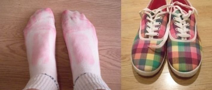 Что сделать, чтобы обувь не красила носки: простые лайфхаки