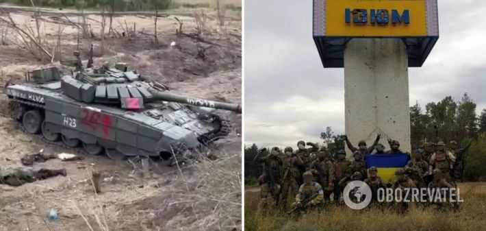 Засада была удачной: в сети показали уничтоженный танковый конвой РФ под Изюмом. Видео