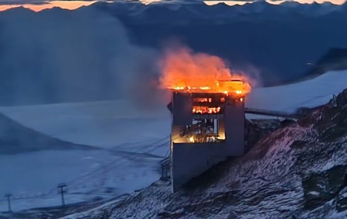 В Швейцарии горел ресторан на высоте три тысячи метров