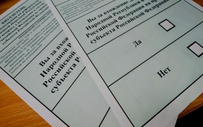 Российская пропаганда "нарисовала" предварительные результаты "референдумов" оккупантов