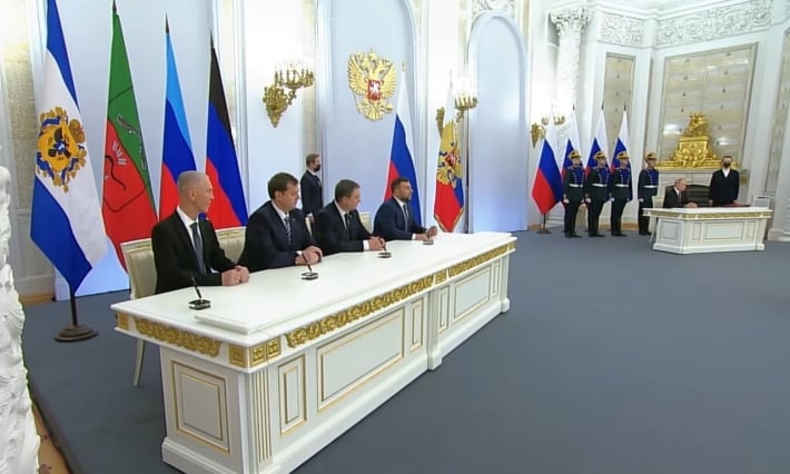 В россии признали аннексию Запорожской области и других оккупированных территорий