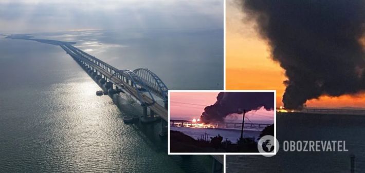 На Крымском мосту произошла "бавовна", валит черный дым. Фото и видео
