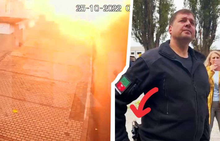 У мережі з'явилося відео з моментом вибуху біля бізнес-центру гауляйтера Є. Балицького у Мелітополі (відео)