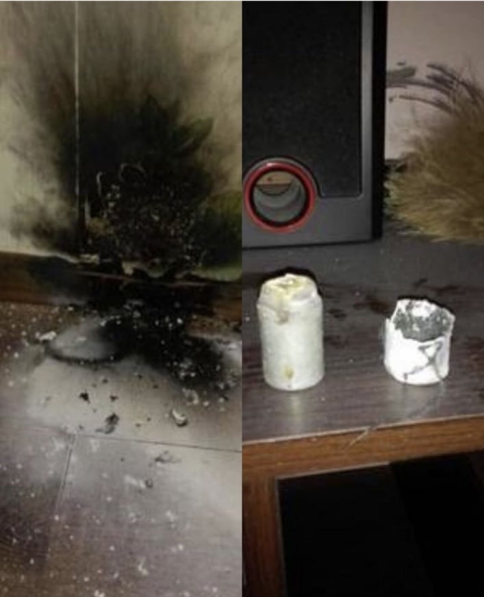 В Мелитополе фейерверк разбил окно и влетел в квартиру (фото)
