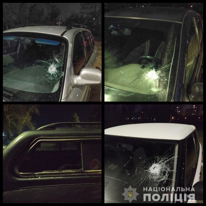 В Запорожской области вандал изувечил на стоянке шесть автомобилей