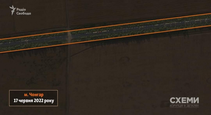 Колонны грузовиков с краденым в Мелитополе зерном видно даже из космоса 3