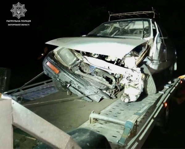 У Запоріжжі п'яний водій розбився об паркан (фото)