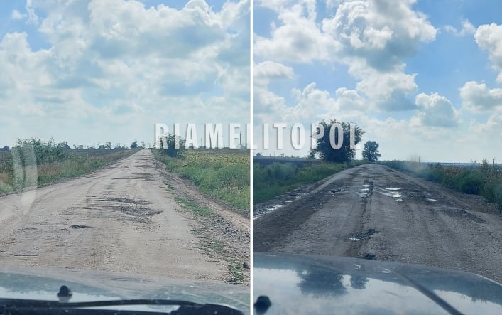 Жители Мелитополя жалуются на разбитые танками дороги