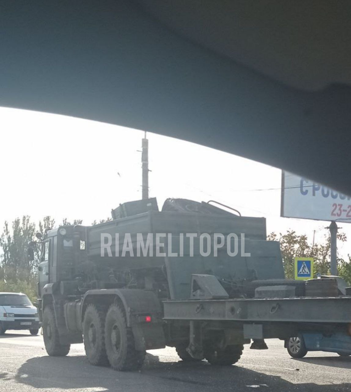 В окупованому Мелітополі військові рф влаштували ДТП 1