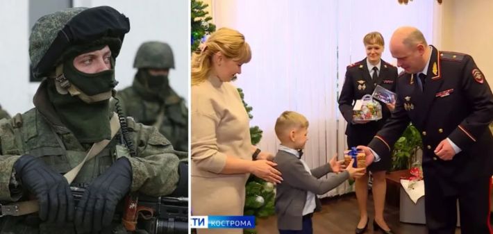 Вместо отца – часы и машинка: в России устроили праздник с награждением ребенка ликвидированного оккупанта. Видео
