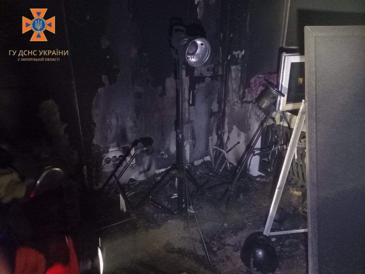 В центре Запорожья произошел пожар в фотостудии