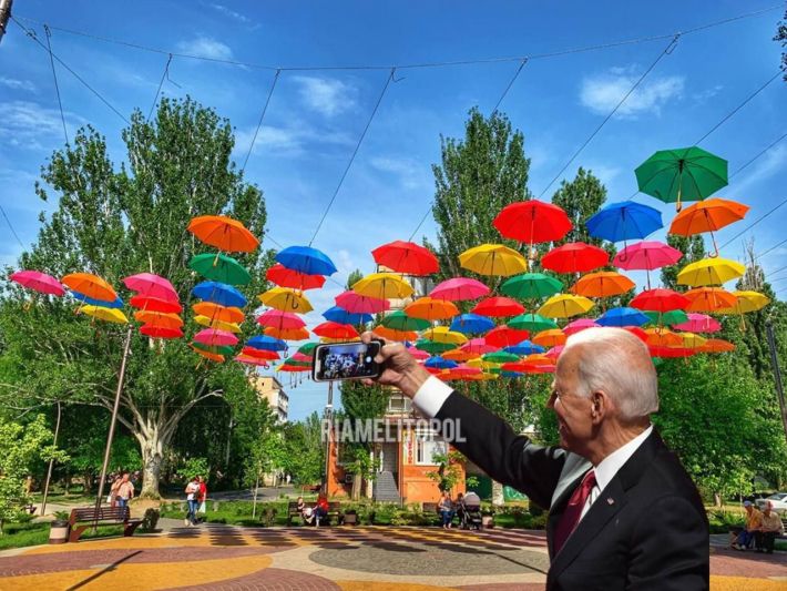 Байден в Мелитополе: горожане отрегировали на знаковый визит главы США в Украину (фото)