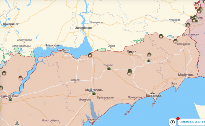 Стало известно где именно оккупанты состредотачивают силы в Запорожской области
