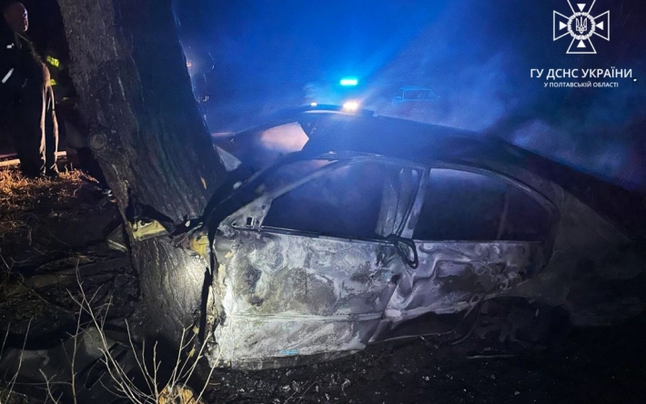 Жуткое ДТП на Полтавщине: в автомобиле заживо сгорели три человека (фото)