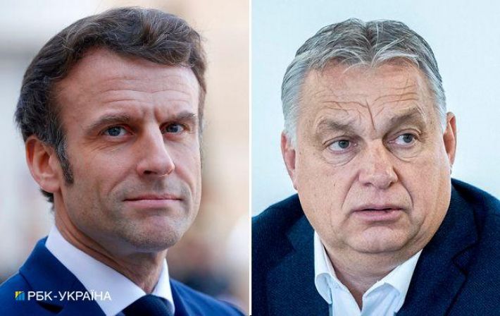 Макрон зустрівся з Орбаном у Парижі: говорили про підтримку Украини та санкції проти РФ