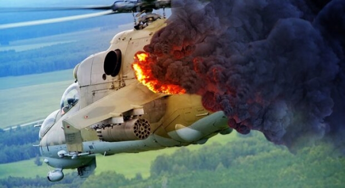 Воины ВСУ уничтожили вертолет рашистов