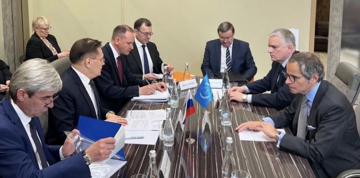 Генеральный директор МАГАТЭ провел переговоры по оккупированной российскими войсками Запорожской АЭС
