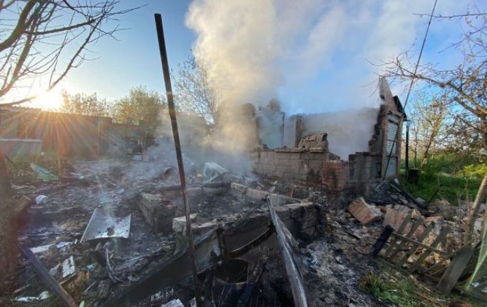 Оккупанты во время массированной атаки Украины нанесли удар дронами по Константиновке