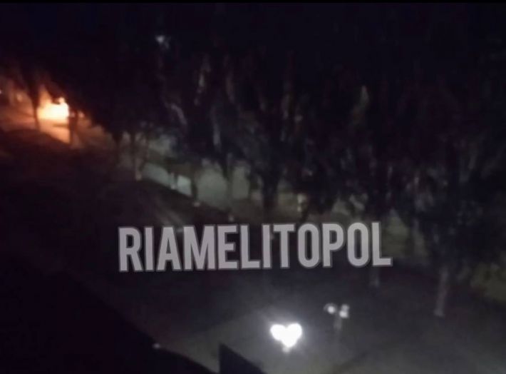 В Мелитополе ночью была перестрелка и горел автомобиль (видео)