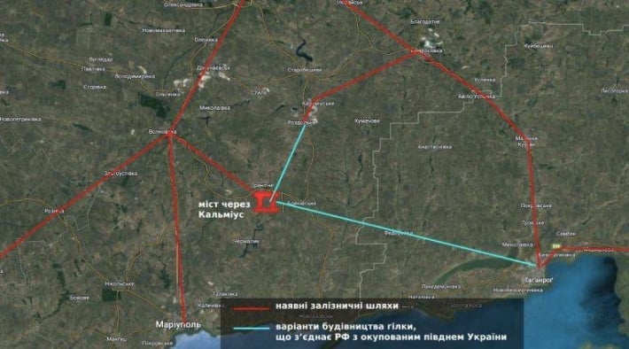 рф строит железнодорожный мост возле Гранитного - планирует соединить Бердянск и Крым с Ростовом (фото)
