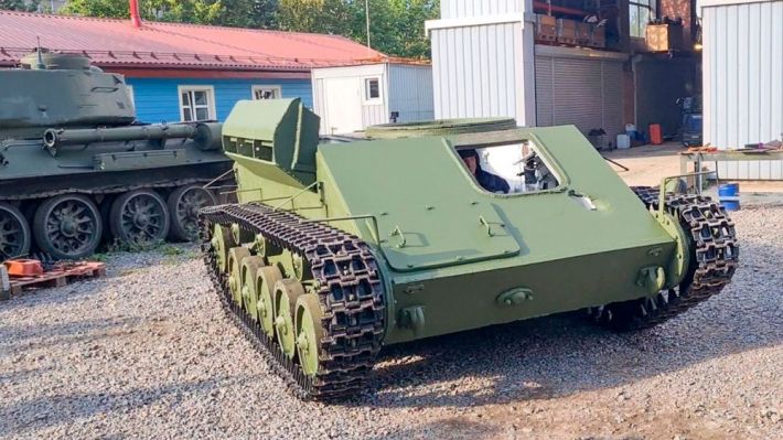 Цирк на выезде: в Мелитополе оккупанты показали многострадальный "отреставрированный" танк Т-70 (фото, видео)