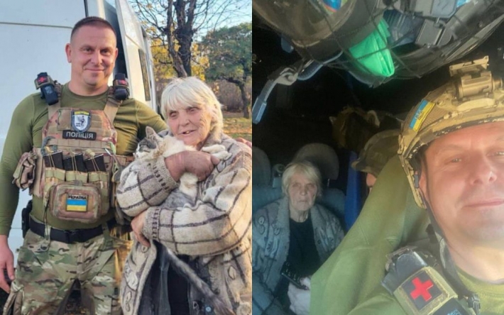Операція "Раїса Іванівна": з Авдіївки евакуювали вчительку та її кішку (зворушливі фото)