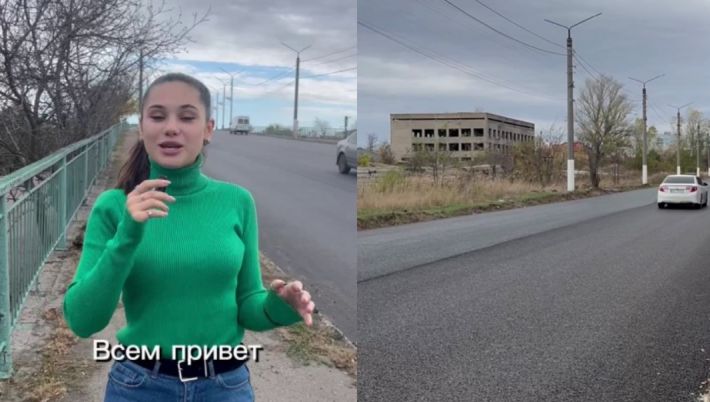 В Мелитополе оккупанты “ремонтируют” дороги, приведенные в порядок при Украине (фото, видео)