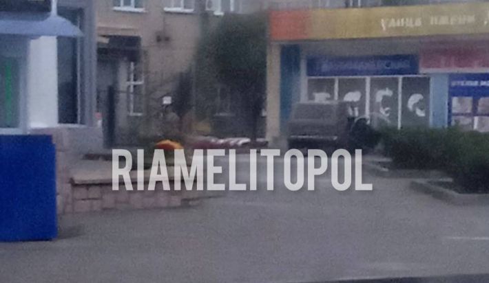 В центре Мелитополя столкнулись две легковушки (видео)