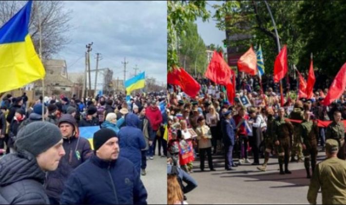 Гастролеры из Донбасса удивляются количеству патриотов Украины в Мелитополе (видео)