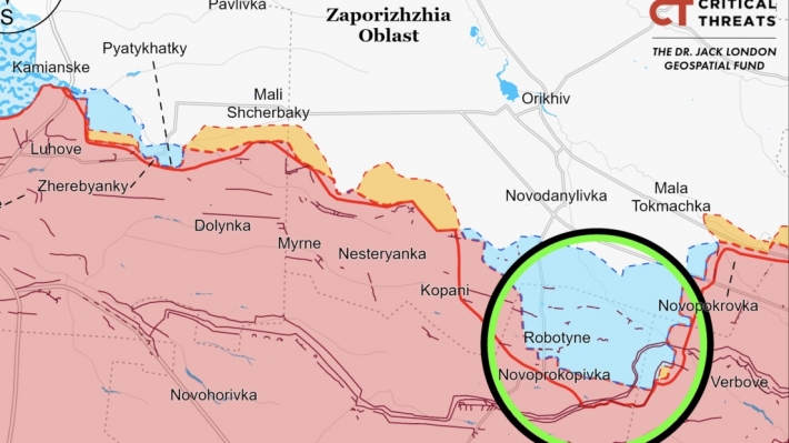 Сильний вітер у Запорізькій області завадив окупантам запускати безпілотники, а бруд - використовувати техніку, - ISW