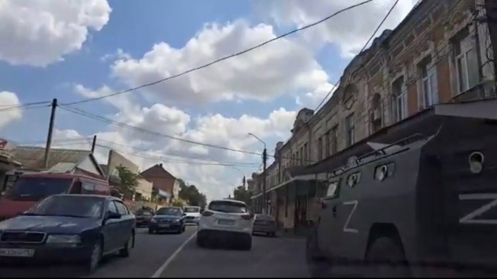 В оккупированном Мелитополе российские туристы создают пробки на дорогах 