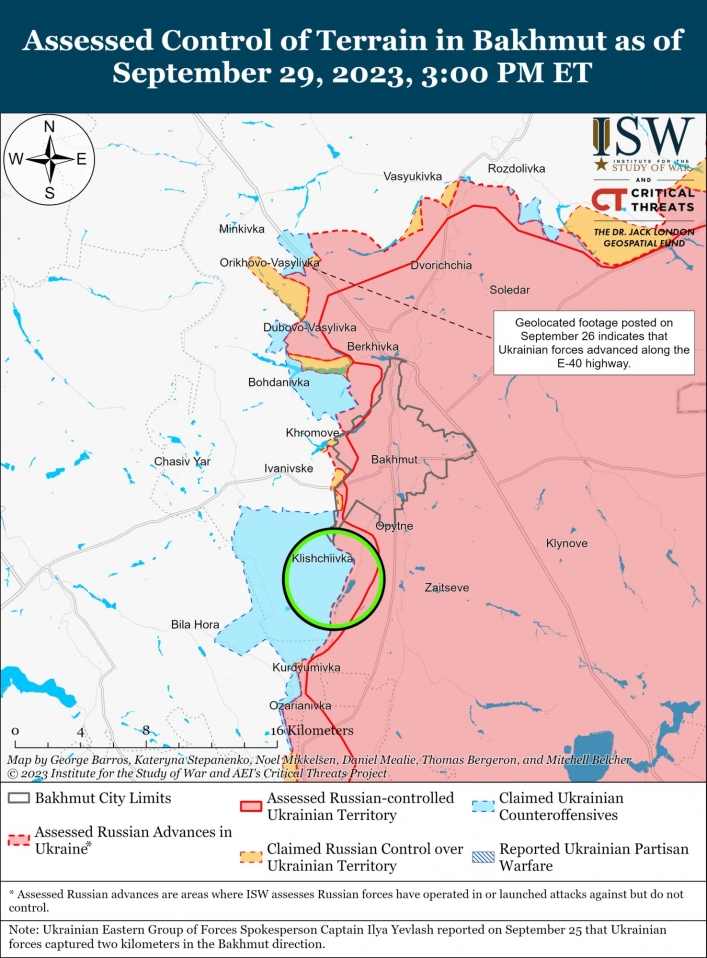 Оккупанты планируют оставить Бахмут и усилить оборону временно оккупированных Мелитополя и Бердянска - ISW (фото)