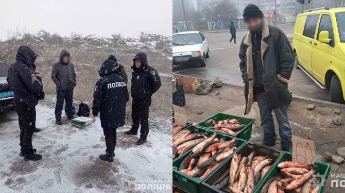 С начала года запорожские полицейские изъяли более полутонны незаконно выловленной рыбы