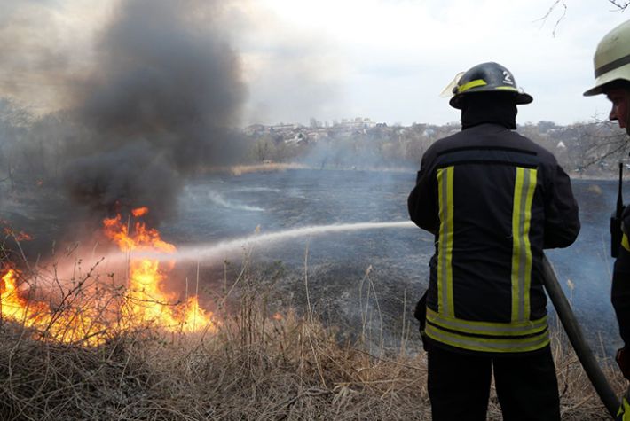 Вчера в Запорожье и Запорожском районе спасатели ликвидировали 4 пожара в экосистемах (фото)