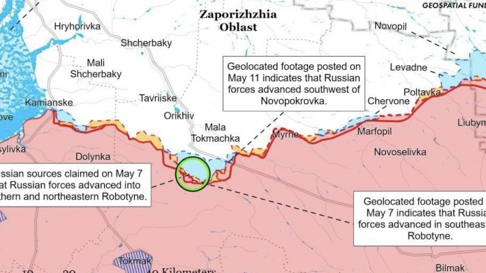 На фоні позиційних боїв окупанти незначно просунулися на заході Запорізької області, - ISW