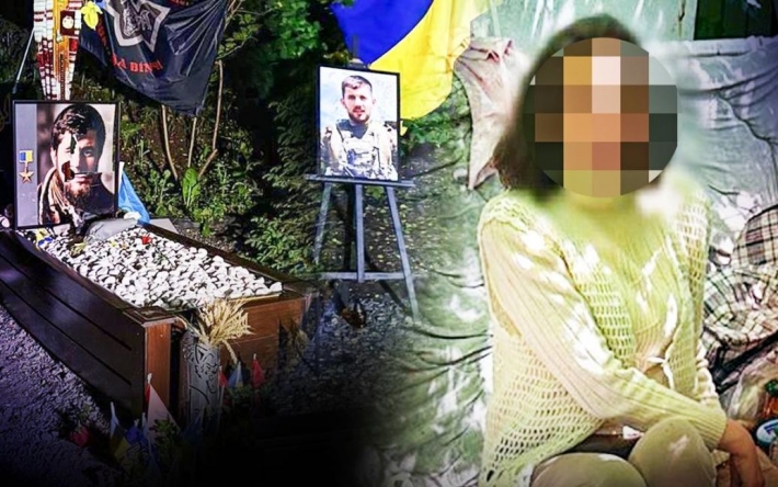 В Киеве женщина сокрушила могилы защитников 