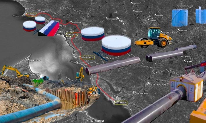 Навіщо Росія тягне два трубопроводи через окуповані території на Мелітополь (фото)