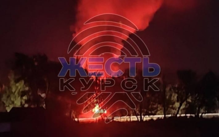 В Курской области России раздались взрывы: пылает нефтебаза