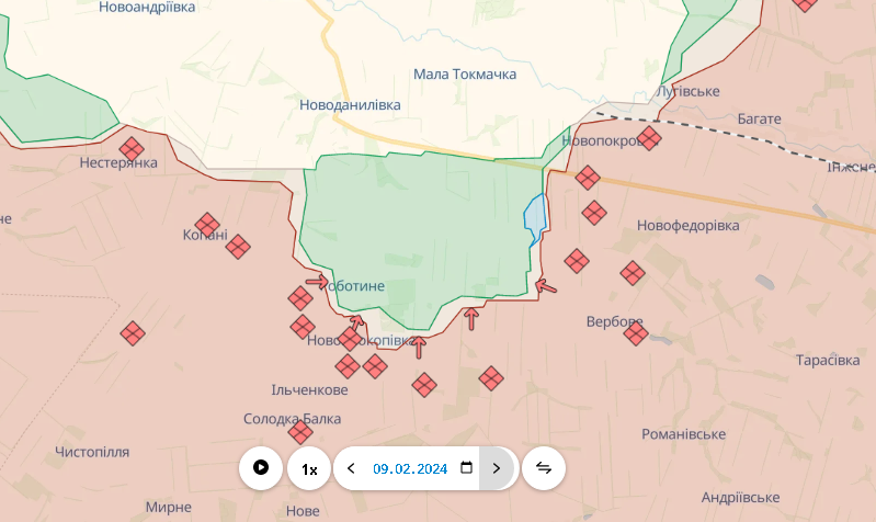 отбили три атаки врага западнее Новопокровки, Вербового, а также вблизи Роботино.