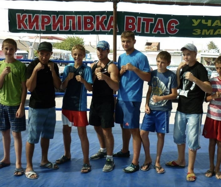 Дмитрий Стоев со своими воспитанниками