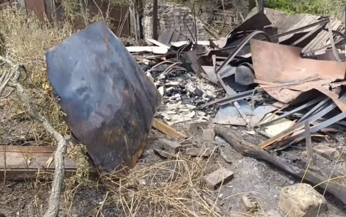 Только от наших действий зависит жизнь жителей - оккупанты устроили пиар на пожаре в Мелитопольском районе (фото)
